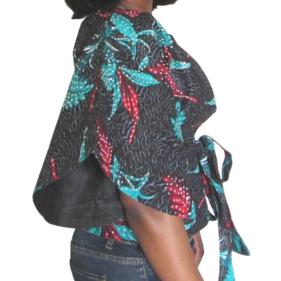 Blue short sleeve stoned jacket - Picture 4 of 4